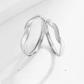 wholesale 925 Sterling Silver "Spend a Lifetime Together" Couple Rings, Minimalist Pair for Him and Her, Small Luxury, High-End Feel, 520 Gift-0-0