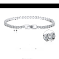 wholesale S925 Sterling Silver White Gold Diamond-Tennis Bracelet, Round Single Row Factory Direct-0-9
