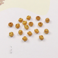wholesale Gold-plated S925 silver flower bead spacer gasket semi-finished DIY jewelry accessories for crystal bracelets and necklaces-0-9