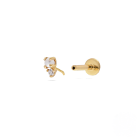 wholesale S925 Sterling Silver 18g Flat Head Push-pin Cartilage Ear Stud, Popular In Europe And America For Ear Piercing-Single gold #3