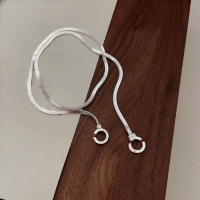 wholesale S925 Sterling Silver Italian Heavy Work Snake Chain Necklace for Women, Korean Spring and Summer New Arrival Minimalist Style Collarbone Chain-Sterling silver (length 42CM)