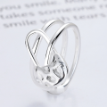 wholesale S925 Silver Cloud Tide Pavilion Fashion Korean Minimalist Style Pin Personality Trend Creative Niche Design Open Ring-0-0
