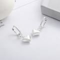 wholesale S925 Sterling Silver Korean Style Ins Wind Heart Tassel Sweet and Edgy Versatile Long Earrings for a Girly Look-0-2