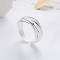 wholesale S925 Silver Cloud Tide Pavilion Korean Style Multi-Wire Wrapped Personality Internet-Famous Ins Wind Creative Design Open Adjustable Ring-0-0