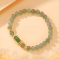 wholesale Metal material, Hetian jade green jade bracelet for women, new Chinese style plain pendant bracelet for women, versatile high-end retro elegant minimalist gift-0-0
