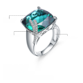 wholesale 925 silver designer-inspired synthetic emerald gemstone ring,-0-5