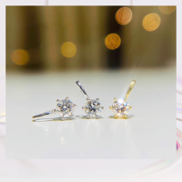 wholesale 18K gold single diamond pendant natural diamond necklace micro-set diamond unique fashion pendant necklace women's collarbone chain-18K gold>10 points (excluding chain)