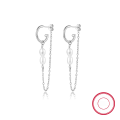 wholesale Metal: 925 Sterling Silver Pearl chain earrings for women, minimalist niche design, high-end jewelry wholesale-0-6