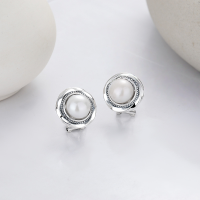 wholesale S925 Silver Fashion Retro Pearl Minimalist Natural Ins Style Creative Versatile Trendy Earrings Ear Cuffs-YFR361M/approx. 7.9g>925 silver