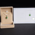 wholesale 925 Sterling Silver Inlaid Jasper Pendant for Women with Appraisal Certificate, Wholesale Vintage Style Hanfu Necklace, Hetian Jade Necklace-0-3