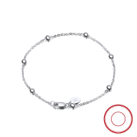 wholesale S925 Sterling Silver Cloud-Pull Jewelry Six-Bead Smooth Bracelet, Fashionable for Women, Direct Factory Wholesale-Length: 6.5 inches